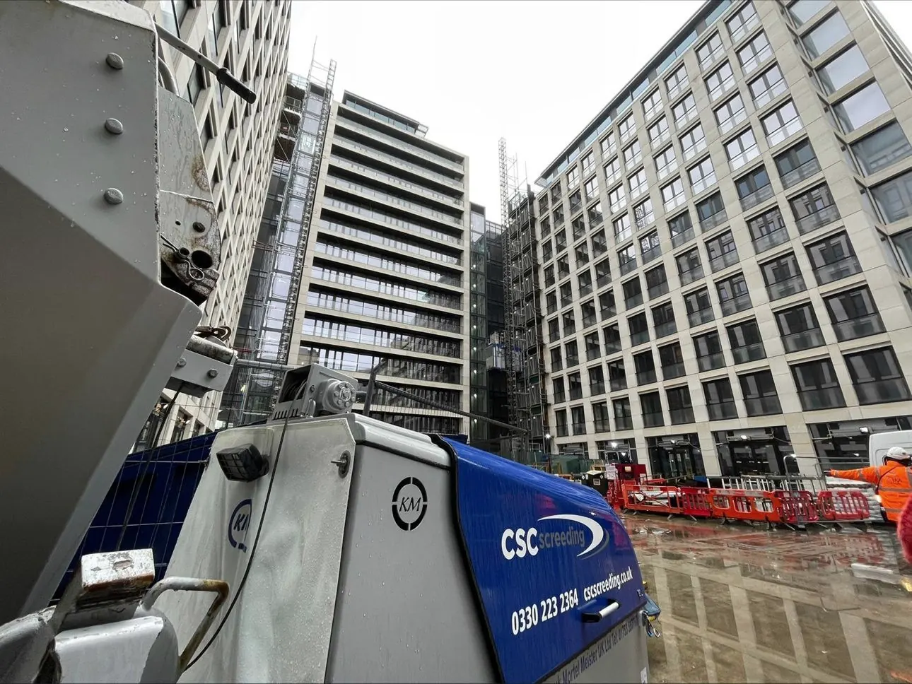 The Maverick on site beside a new residential block